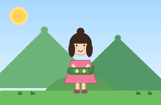 Ilustrasi dongeng Timun Mas